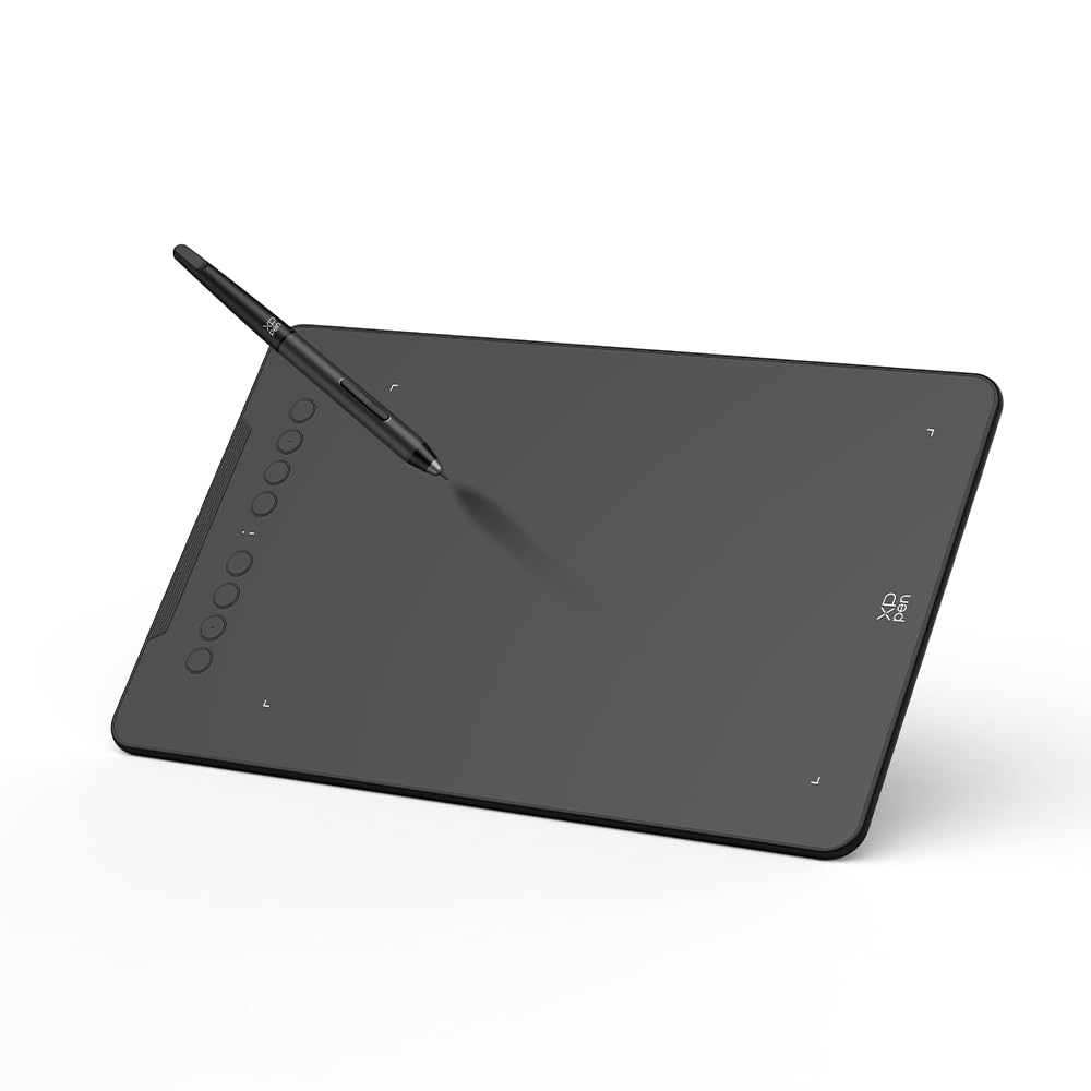 XPPen Deco mini7W V2 Grafiktablett 7x4,37 Zoll, mit Batterielos Stift 16384 Druckstufen, 5080LPI, 20