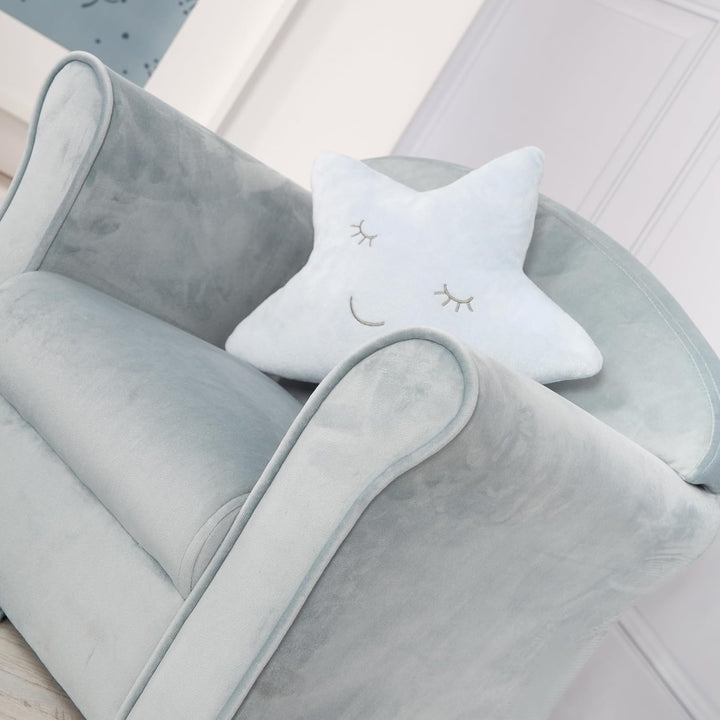 roba Kindersessel Lil Sofa mit Armlehnen - für Jungen und Mädchen - Bequemer Babysessel - Samtstoff