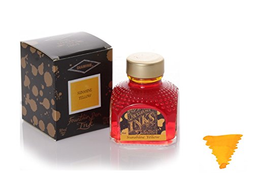 Diamine Ink,Sunshine Yellow,Gelb,Tinte im Tintenglas,80 ml