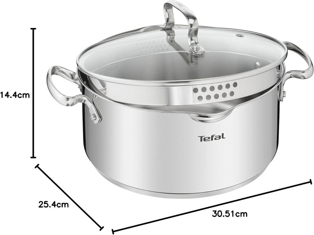 Tefal Duetto+ Kochtopf | Ø 24 cm | Alle Herdarten + induktionsgeeignet | einfache Reinigung in der S