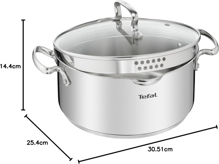 Tefal Duetto+ Kochtopf | Ø 24 cm | Alle Herdarten + induktionsgeeignet | einfache Reinigung in der S