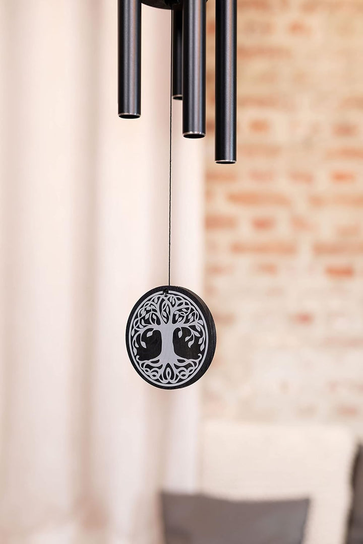 Sonic Energy Tree of Life Meditation Chime – Windspiel mit 5 Klangstäben (432 Hz) – für Garten u. En