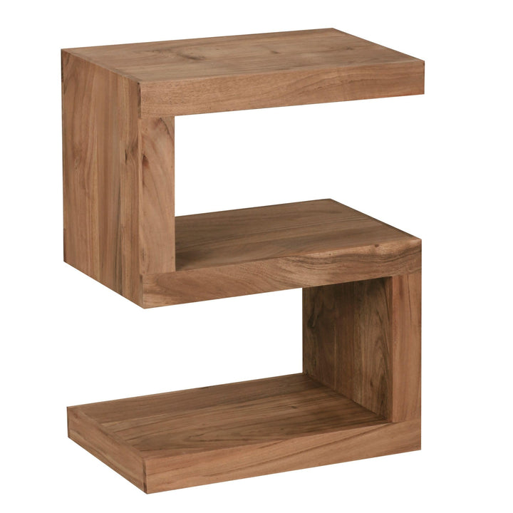 FineBuy Beistelltisch Massivholz S Cube 60cm hoch Wohnzimmer-Tisch Design Landhaus-Stil Couchtisch F