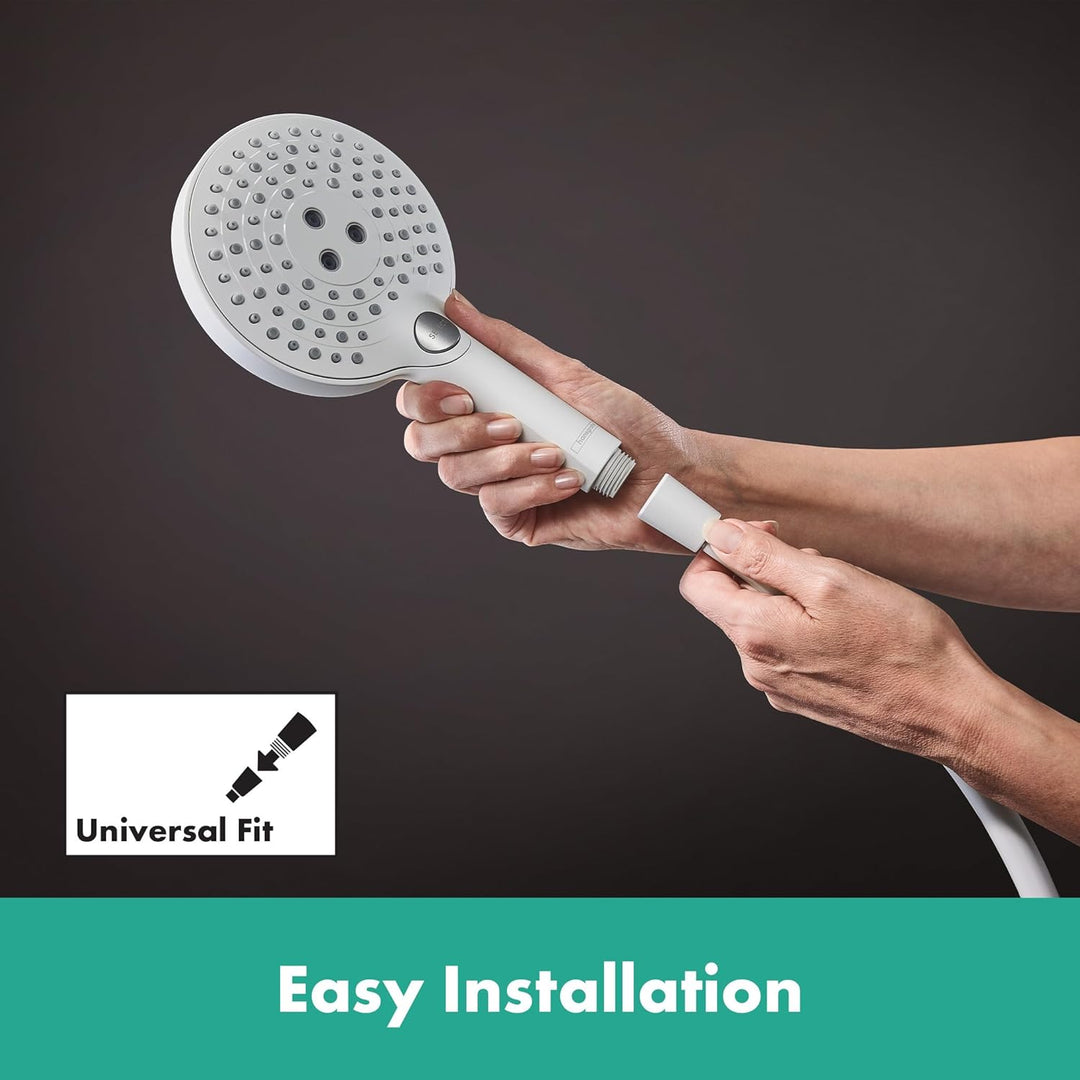 hansgrohe Raindance Select S - Duschkopf, Handbrause mit 3 Strahlarten (inkl. PowderRain), runde Dus