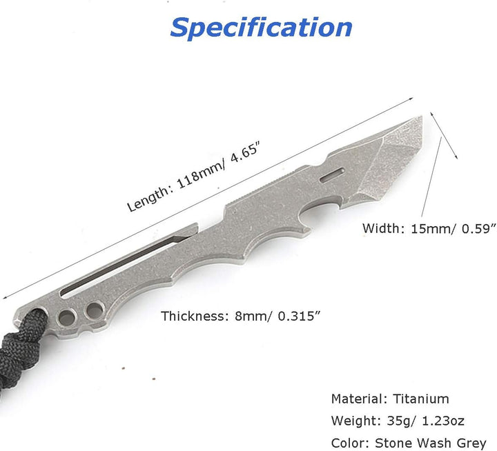 Titan-Stemmeisen EDC Outdoor Multi Tool mit Flaschenöffner Box Öffner Clip-Funktion für Outdoor Camp