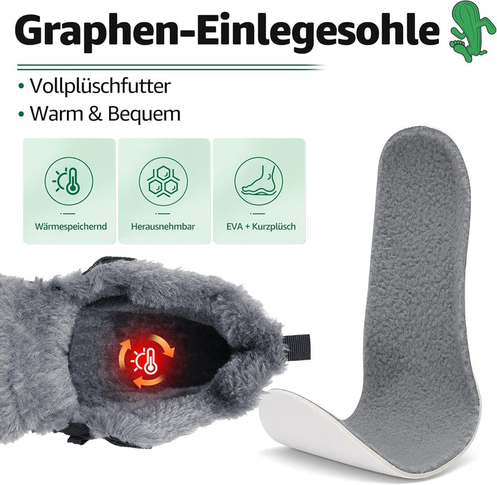 SAGUARO Barfussschuhe Winter Warm Wasserabweisend Gefüttert Winterschuhe für Damen Herren Gr.36-46 3