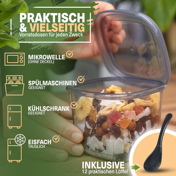 Viwares Vorratsdosen mit Deckel luftdicht - 36er Vorratsbehälter Set - Luftdichte Vorratsdosen für G