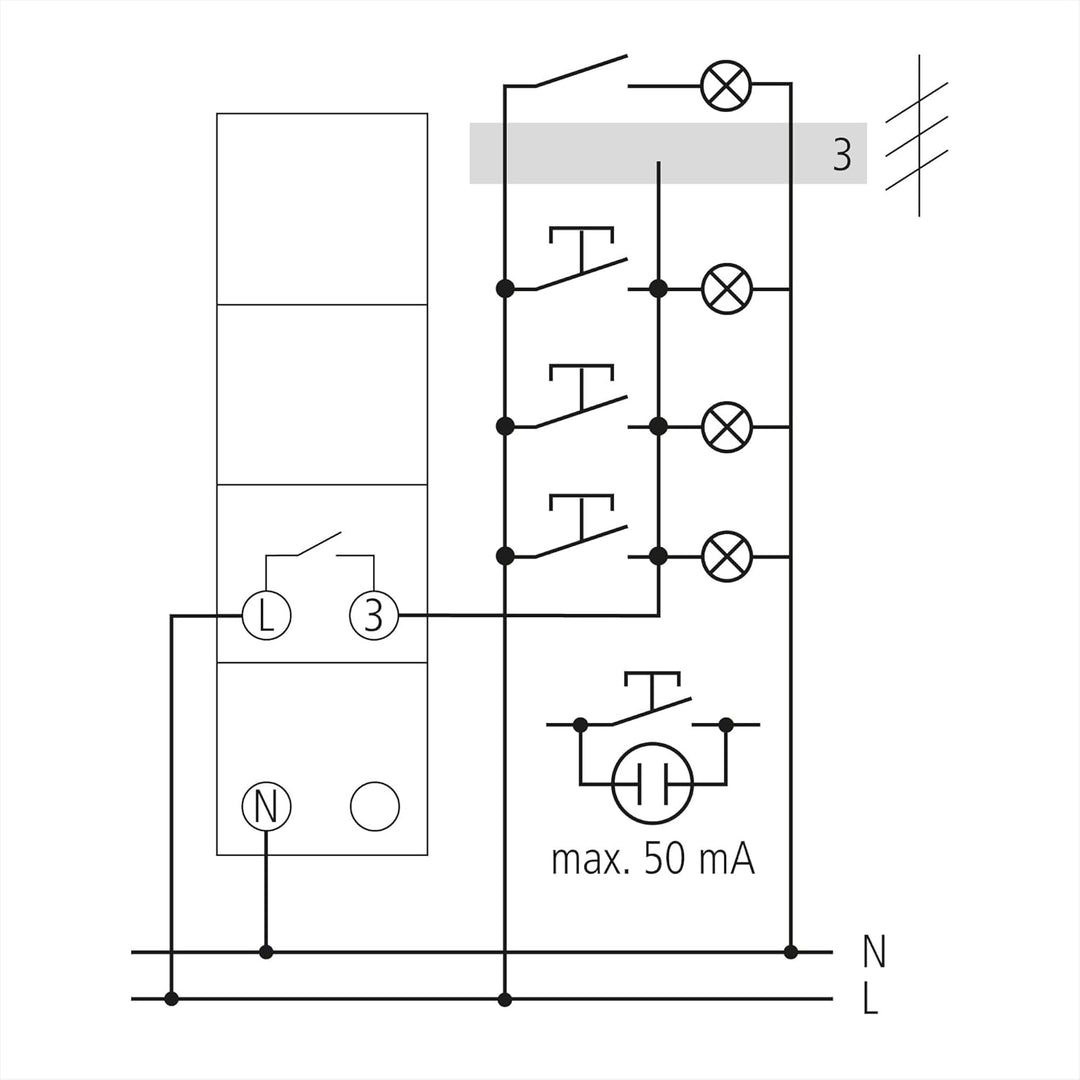 Theben 0090001 ELPA 9 - Elektromechanischer Treppenlicht-Zeitschalter, Treppenhauslichtschalter, Tre