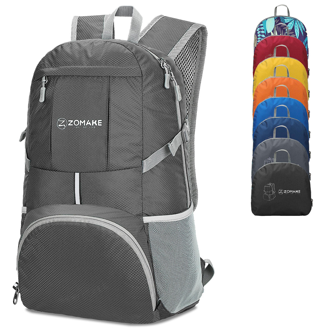 ZOMAKE 35 L Leicht Faltbarer Rucksack Packbare Backpacks, Kleiner Rucksäcke Wanderrucksack Wasserdic
