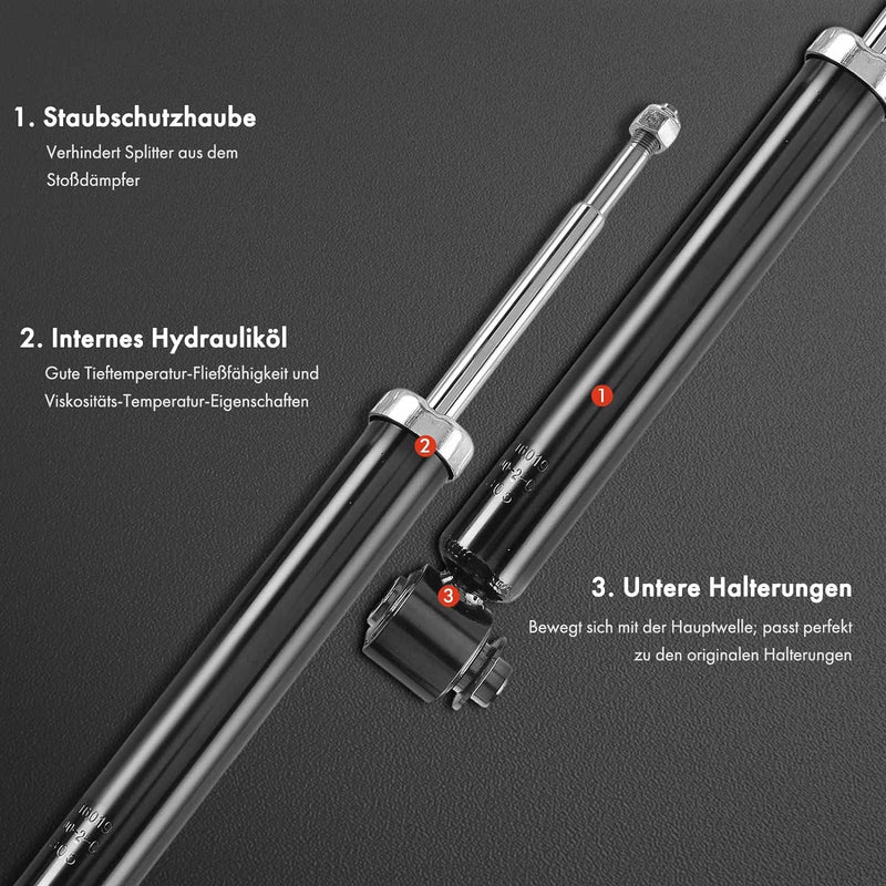 Frankberg 2x Stossdämpfer Hinten Links Rechts Kompatibel mit 5er Touring E39 520 523 525 528 530 2.0