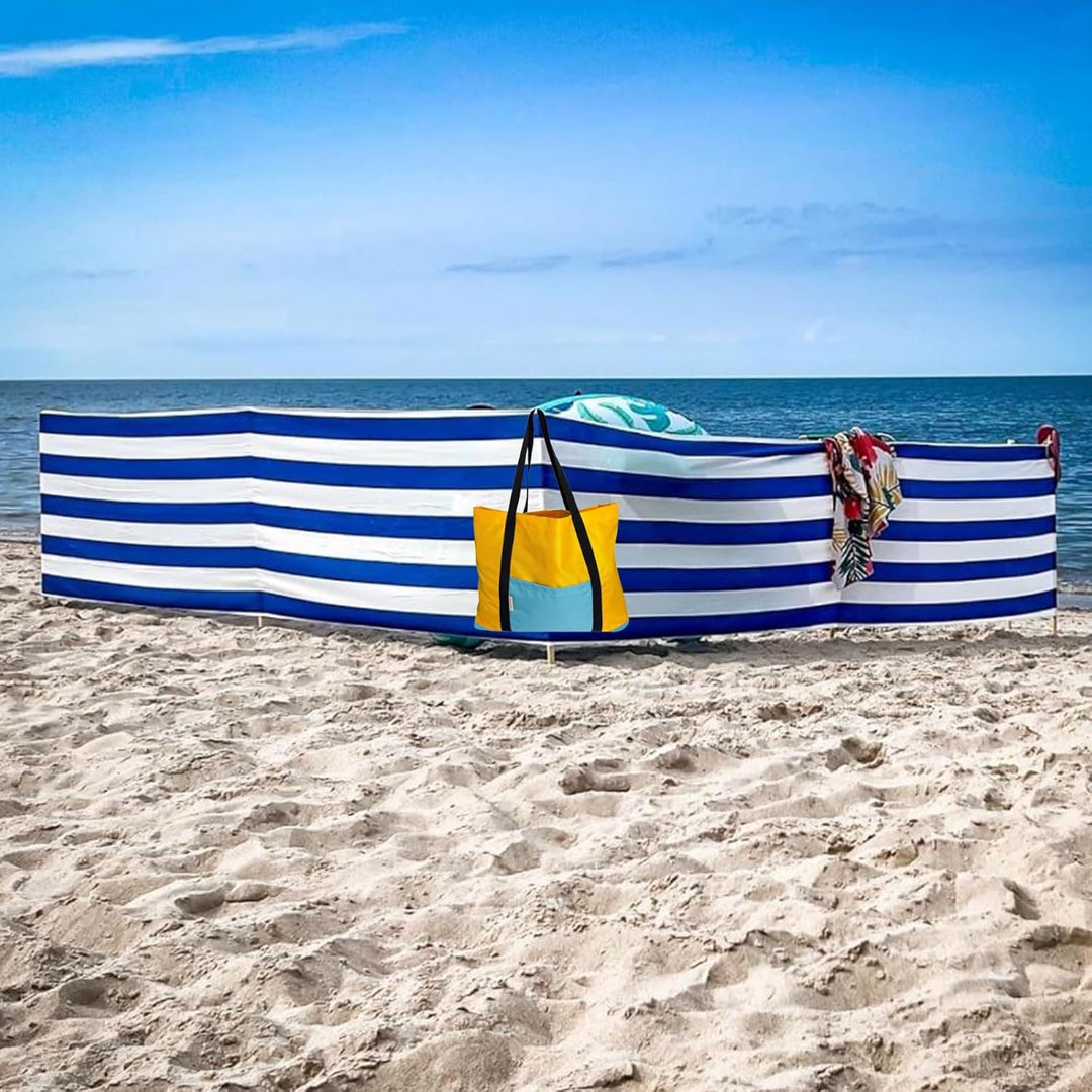 SILUK Strand Windschutz Sichtschutz 8m Gelb, 8m Gelb