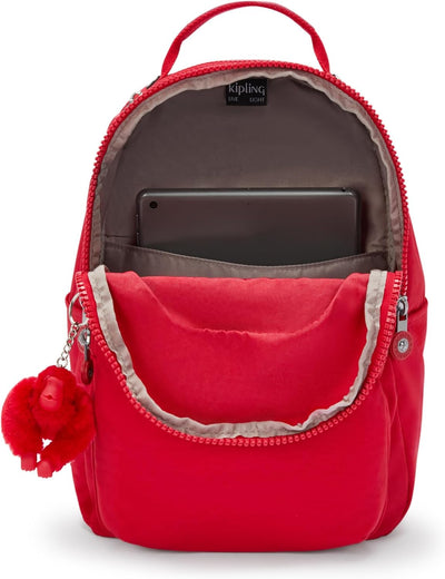 Kipling SEOUL S Kleiner Rucksack mit Laptop-Schutz Rot Rouge, Rot Rouge