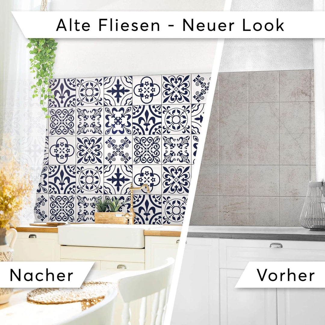 CREATISTO Klebefliesen Stickerfliesen Fliesenfolie - Klebefolie Aufkleber für Wand-Fliesen I Klebefl