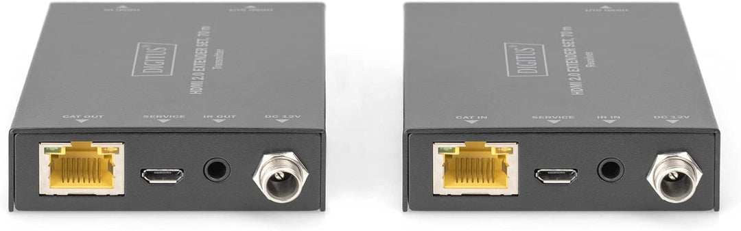DIGITUS HDMI 2.0 Extender Set, 70 m 4K/60Hz, 18 Gbps, HDCP 2.2, HDR, PoC Ultra-HD / 4K@60Hz LAN Kabe