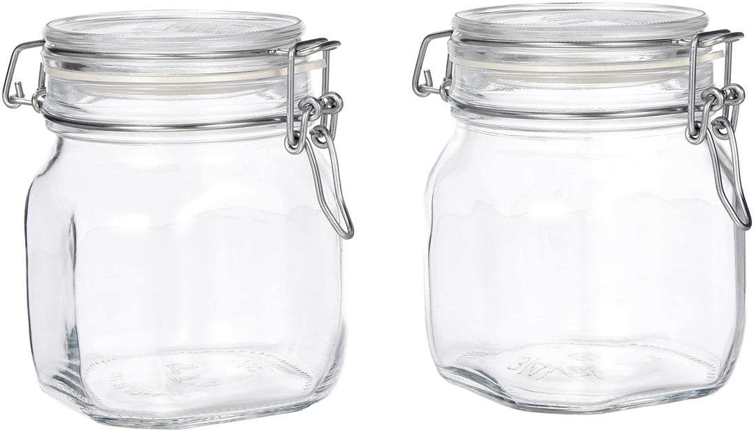 Bormioli Set 0,75L Original Fido Einmachglas mit Bügelverschluss und Gummiring, 10FL30000185FL10, Tr