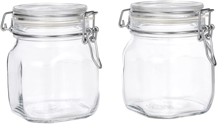 Bormioli Set 0,75L Original Fido Einmachglas mit Bügelverschluss und Gummiring, 10FL30000185FL10, Tr