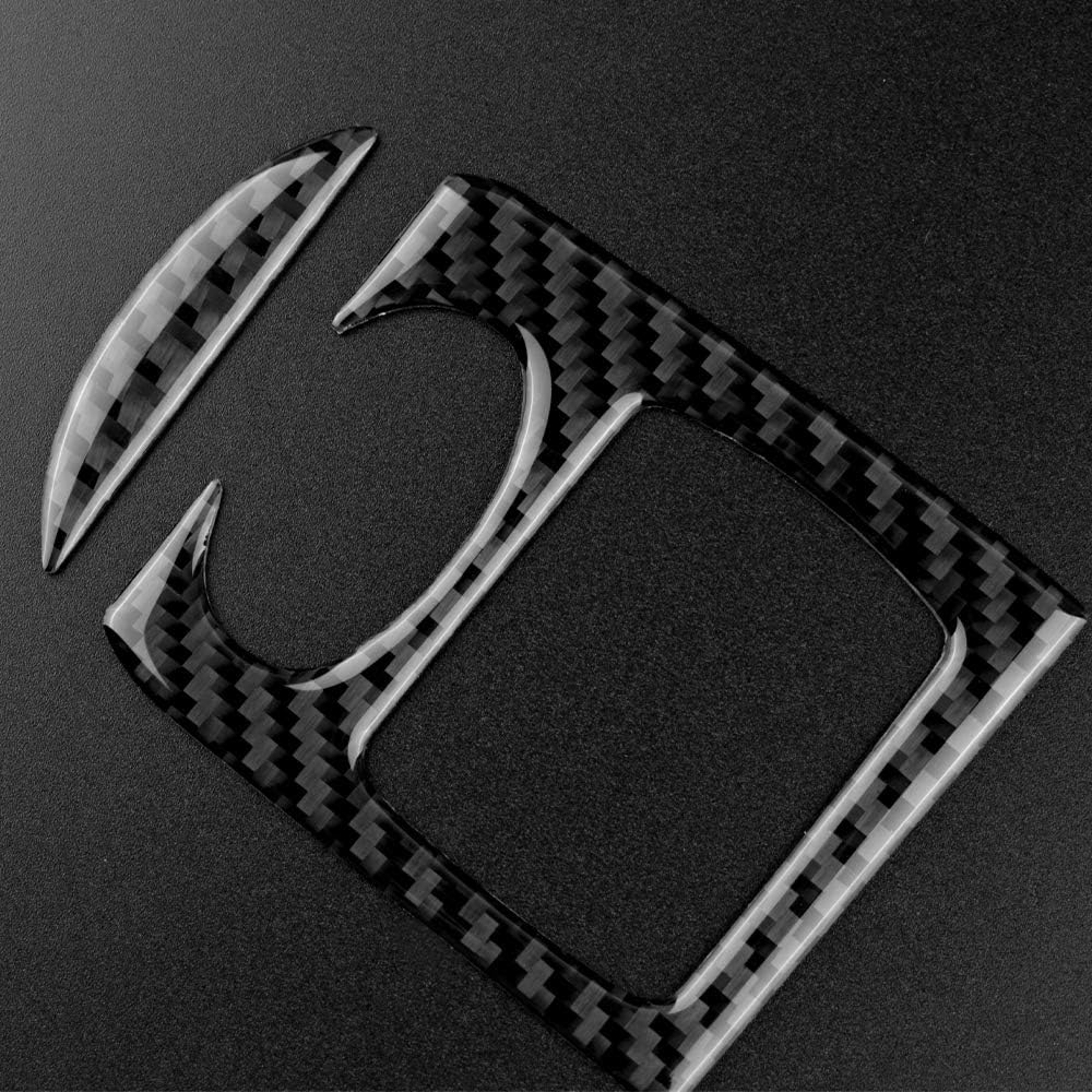 KUNGKIC 6 Stück Auto Türgriff Fensterschalter Taste Konsole Panel Innenaufkleber Kohlefaser Aufklebe