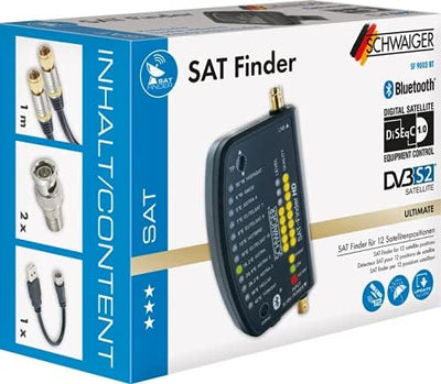 Schwaiger SF9003BT Digitaler Sat-Finder HD mit Bluetooth® und eigener App