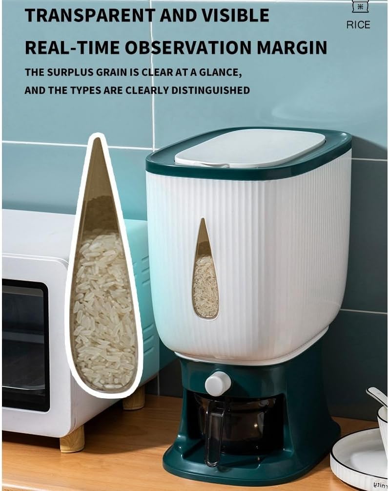 10 Kg Müslispender, Reisdispenser Cornflakes, Waschpulver Box, Cereal Dispenser