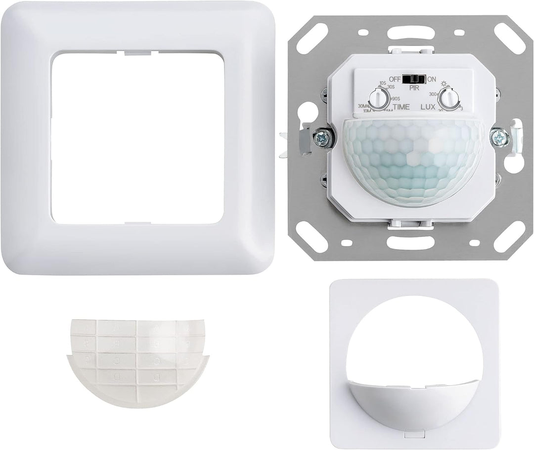 SEBSON Bewegungsmelder Innen Unterputz - 2er Set - LED geeignet, Wand Montage, IR Bewegungssensor pr