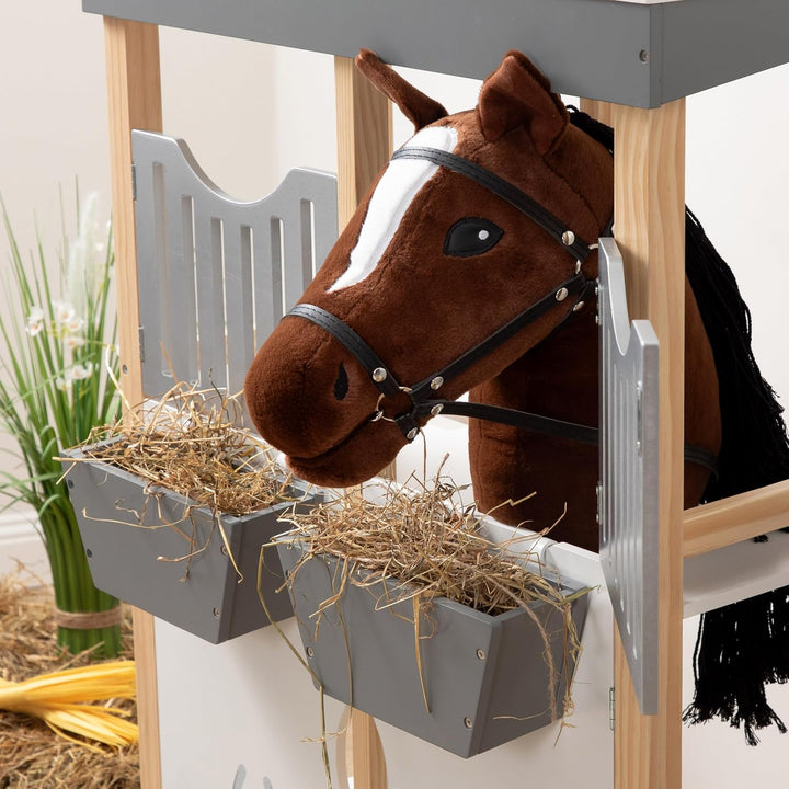 Ella & Piet® Grosses Hobby Horse Pferd Donna mit Aufbewahrungsbeutel Steckenpferd Springpferd Spielp