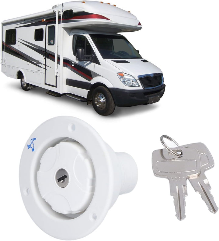 Buachois Tankdeckel 80mm Wassertankdeckel mit 2 Schlüsseln Auslaufsicherer Wasser Diesel Trinkwasser