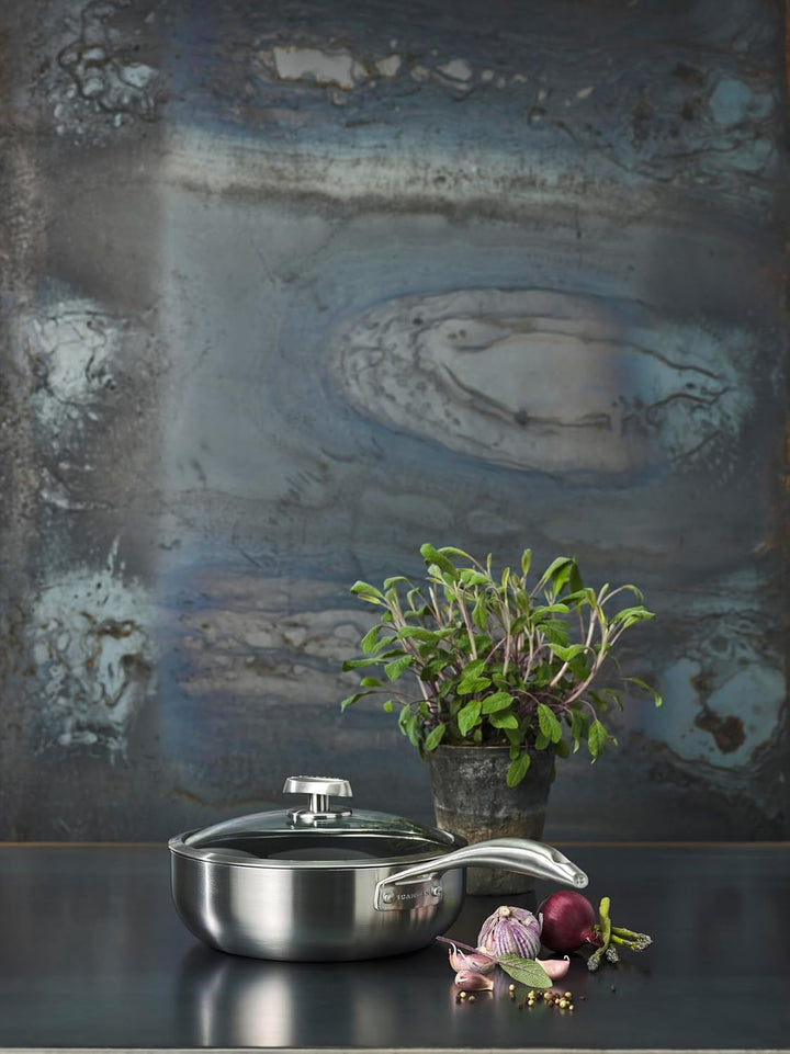SCANPAN CS+ Tiefe Sautepfanne mit Deckel 26 cm, 3 l | 5-schichtige Konstruktion | Für alle Herdarten