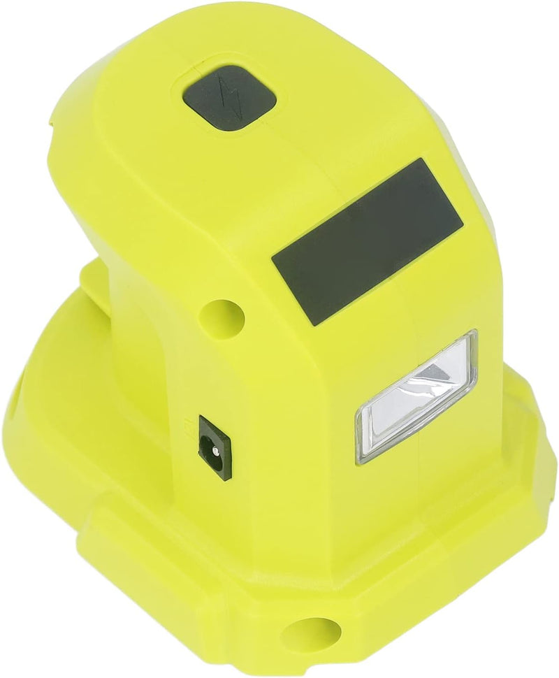 18-V-Batterieadapter, Lithium-Ionen-Batterieadapter-Konverter, Zwei USB-Anschlüsse mit LED-Leuchten