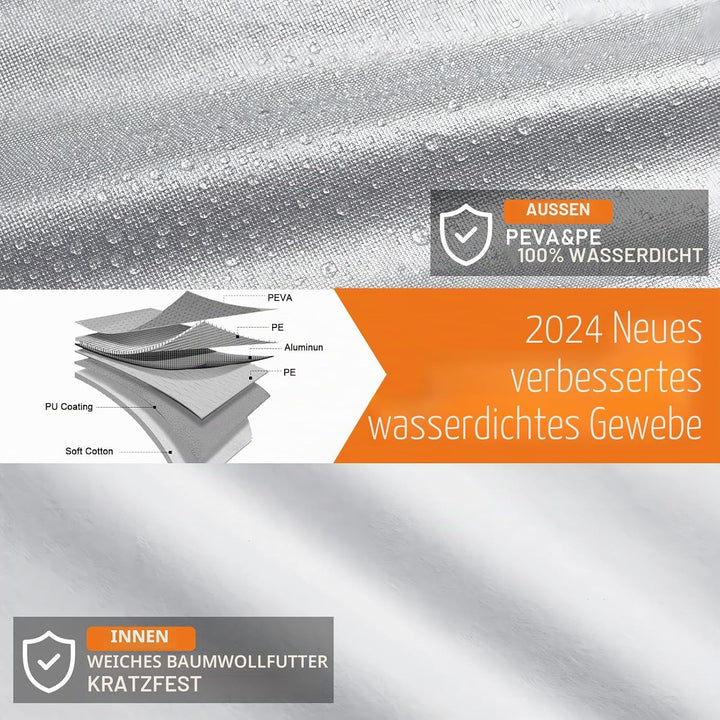 Auto Abdeckplane Vollgarage Kompatibel mit Ford Ranger, Toyota Hilux, Nissan Navara, VW Amarok, Benz