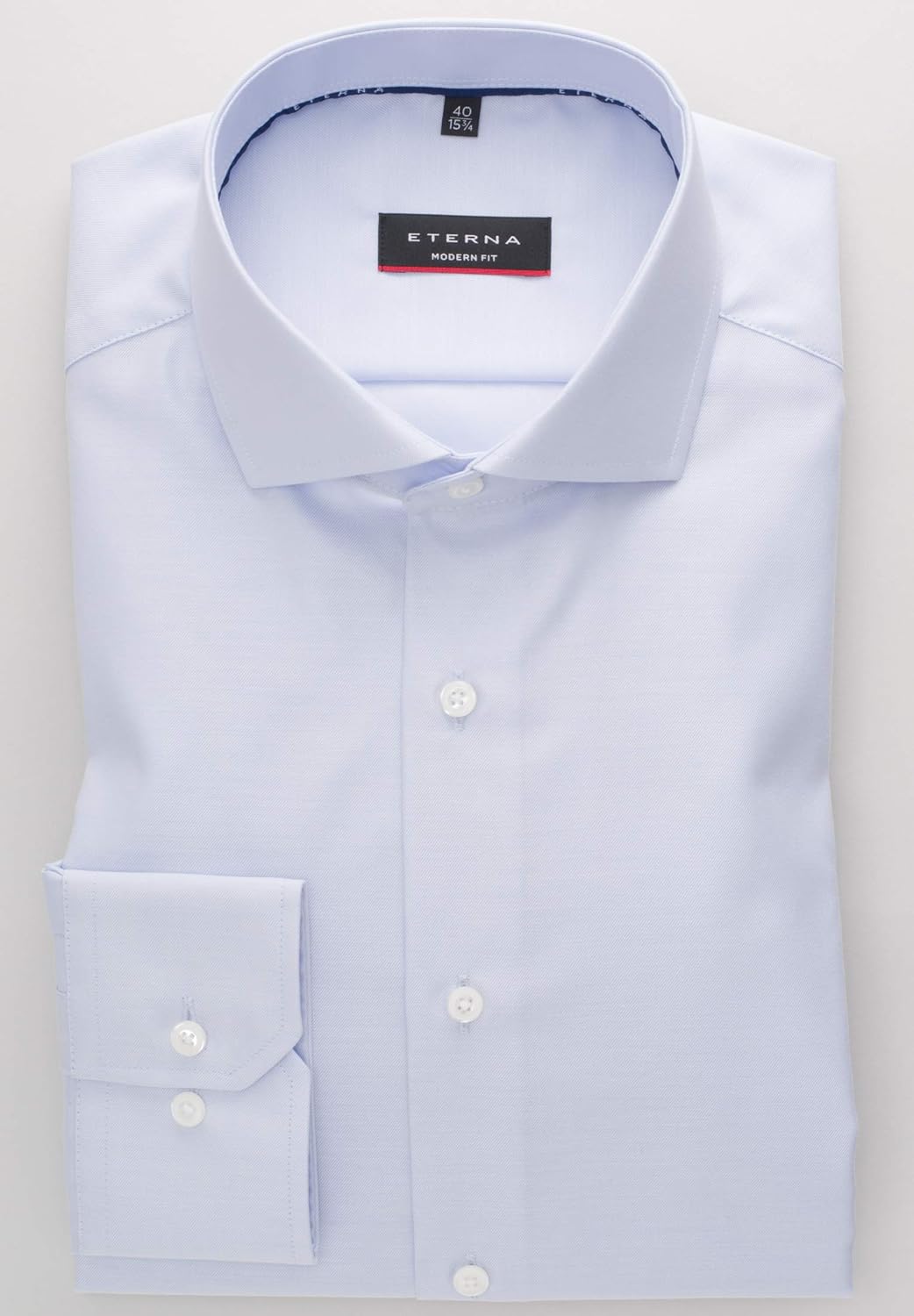 eterna Langarm Hemd Modern Fit Twill unifarben