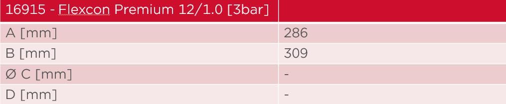Flamco Flexcon Premium 12L 1/3bar Ausdehnungsgefäss -16915 12L / 1 [3 bar] Rot, 12L / 1 [3 bar] Rot