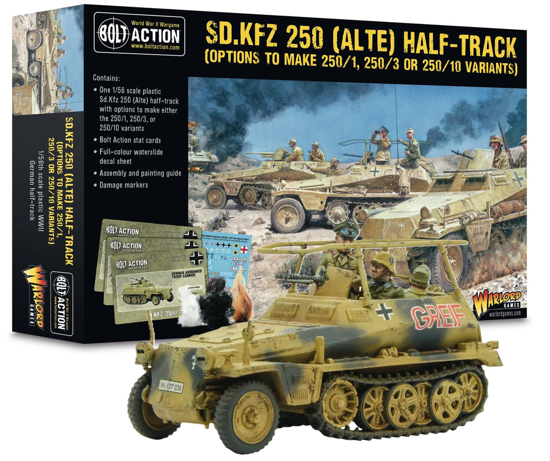 Warlord Games Sd.Kfz 250 (Alte) Halbspur (Optionen für 250/1, 250/3 oder 250/10 Varianten) – 1:56/28