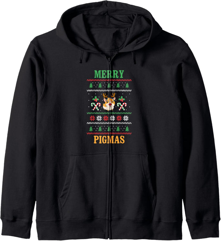 Meerschweinchen Ugly Christmas Sweater Kapuzenjacke