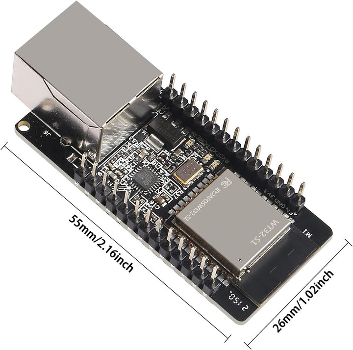 ESP Modul, WT32-ETH01 Embedded Serial Port Networking Bluetooth + WiFi Combo Gateway MCU Modul ESP D