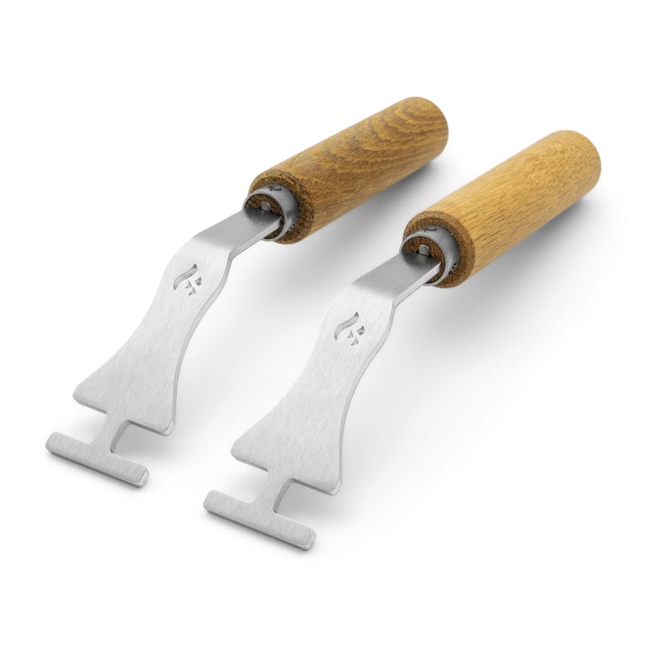 Universal-Griffe | Grillrostheber aus Edelstahl | abnehmbar - robust für alle Grillroste (Stäbe von