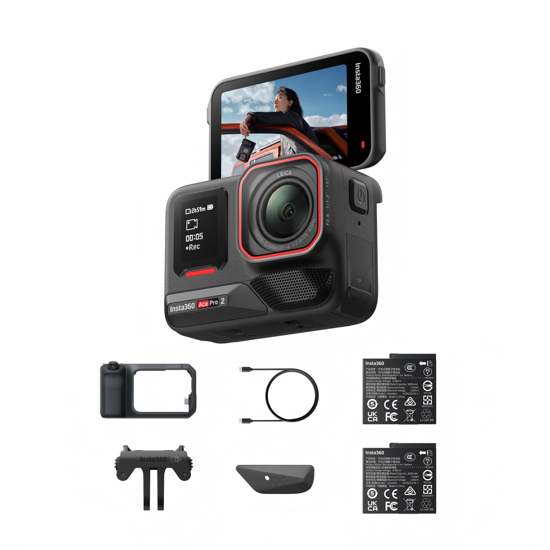 Insta360 Ace Pro 2 Xplorer Pro-Bundle – wasserdichte 8K Action-Cam, mit Leica entwickelt, 1/1,3"-Sen