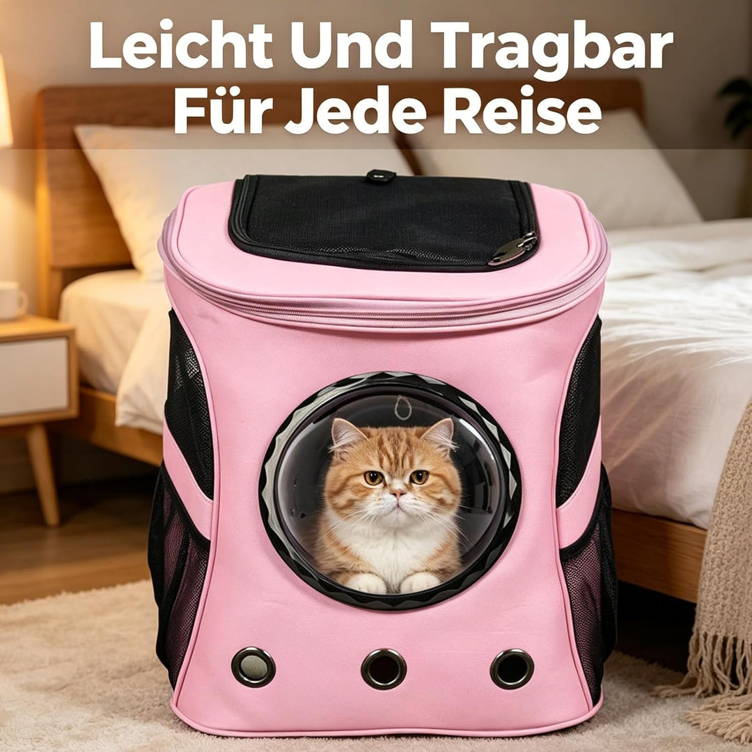 Katzenrucksack Grosse Katzen, Hunderucksack mit Seitentaschen und Verstellbaren Gurten, Katzen Rucks