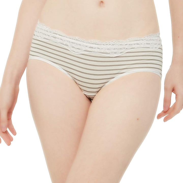 INNERSY Unterhosen Damen Baumwolle Slips mit Spitze Bequeme Hipster Unterwäsche Mehrpack 6 36 Schwar