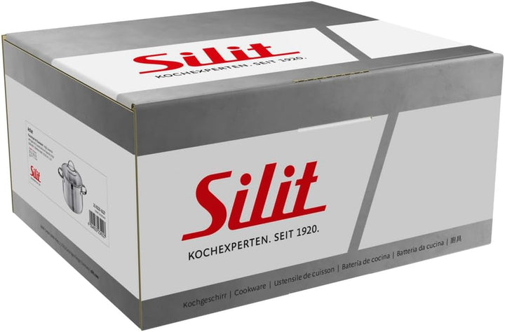 Silit Achat Kochtopf gross 20cm, Glasdeckel, Fleischtopf Induktion 3,3l, Edelstahl teilmattiert, unb