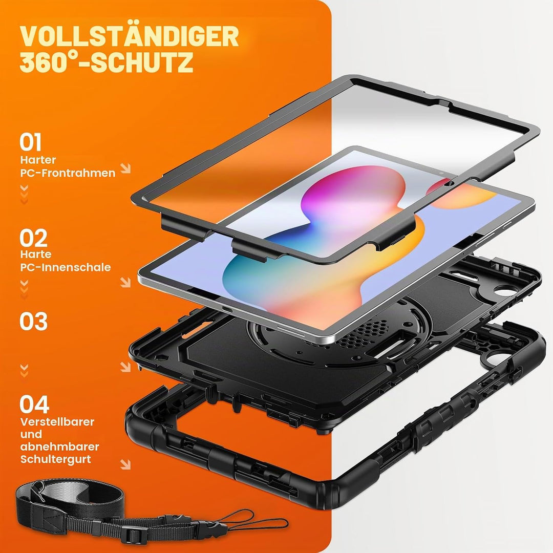 SEYMAC stock Hülle für Samsung Galaxy Tab S6 Lite 10,4 Zoll 2024/2022/2020, Stossfest Hülle mit Disp