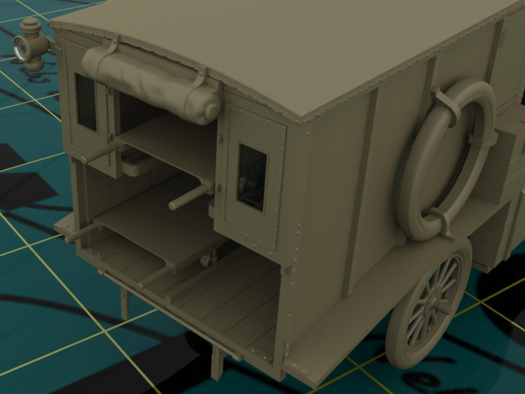 ICM ICM35661 - 1:35-Modell T 1917 Krankenwagen, WWI Amerikanisches Auto, Mittel