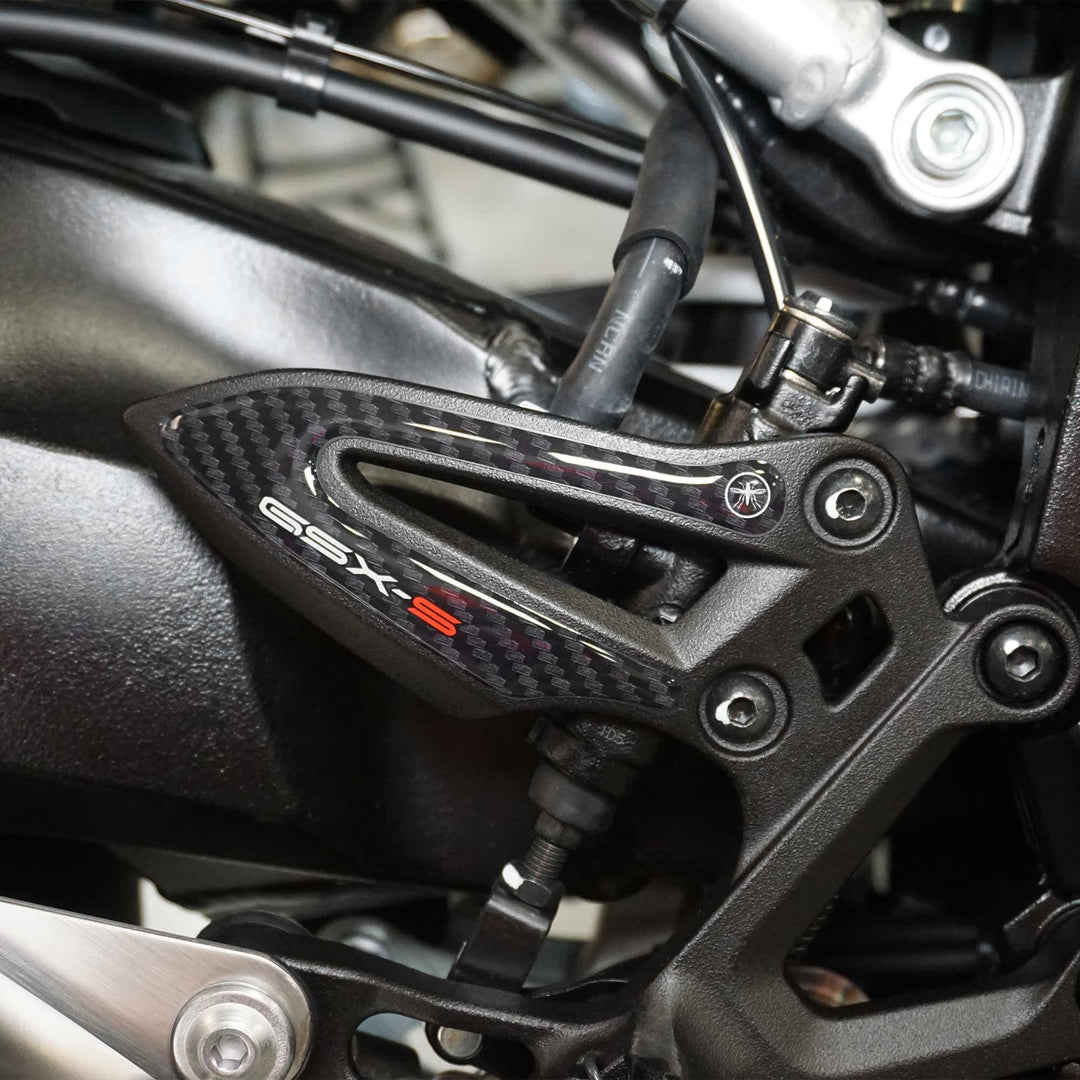 labelbike - 3D Harz Aufkleber Dekorationen und Schutz für Motorrad-Einstiegsleisten Fussrasten kompa