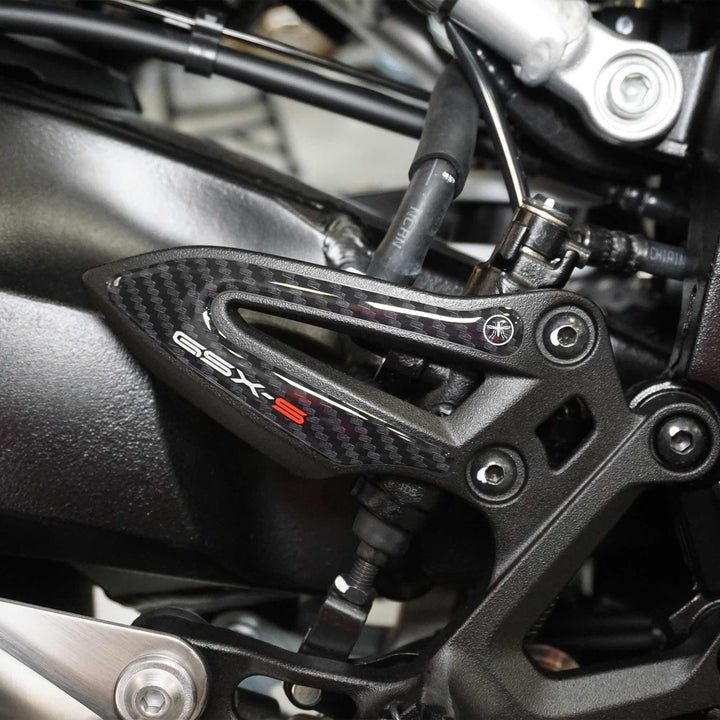 labelbike - 3D Harz Aufkleber Dekorationen und Schutz für Motorrad-Einstiegsleisten Fussrasten kompa