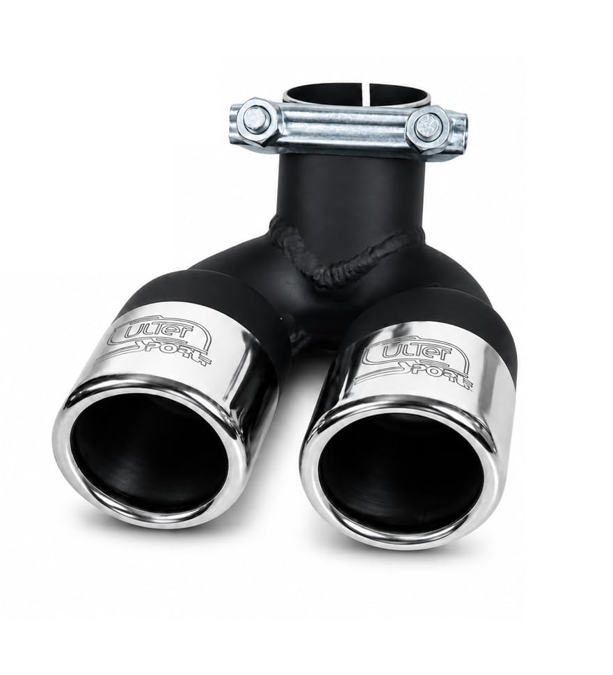 CARTUNER® Auspuffblende 451 Facelift 2x60mm Edelstahl in Sportauspuff Optik