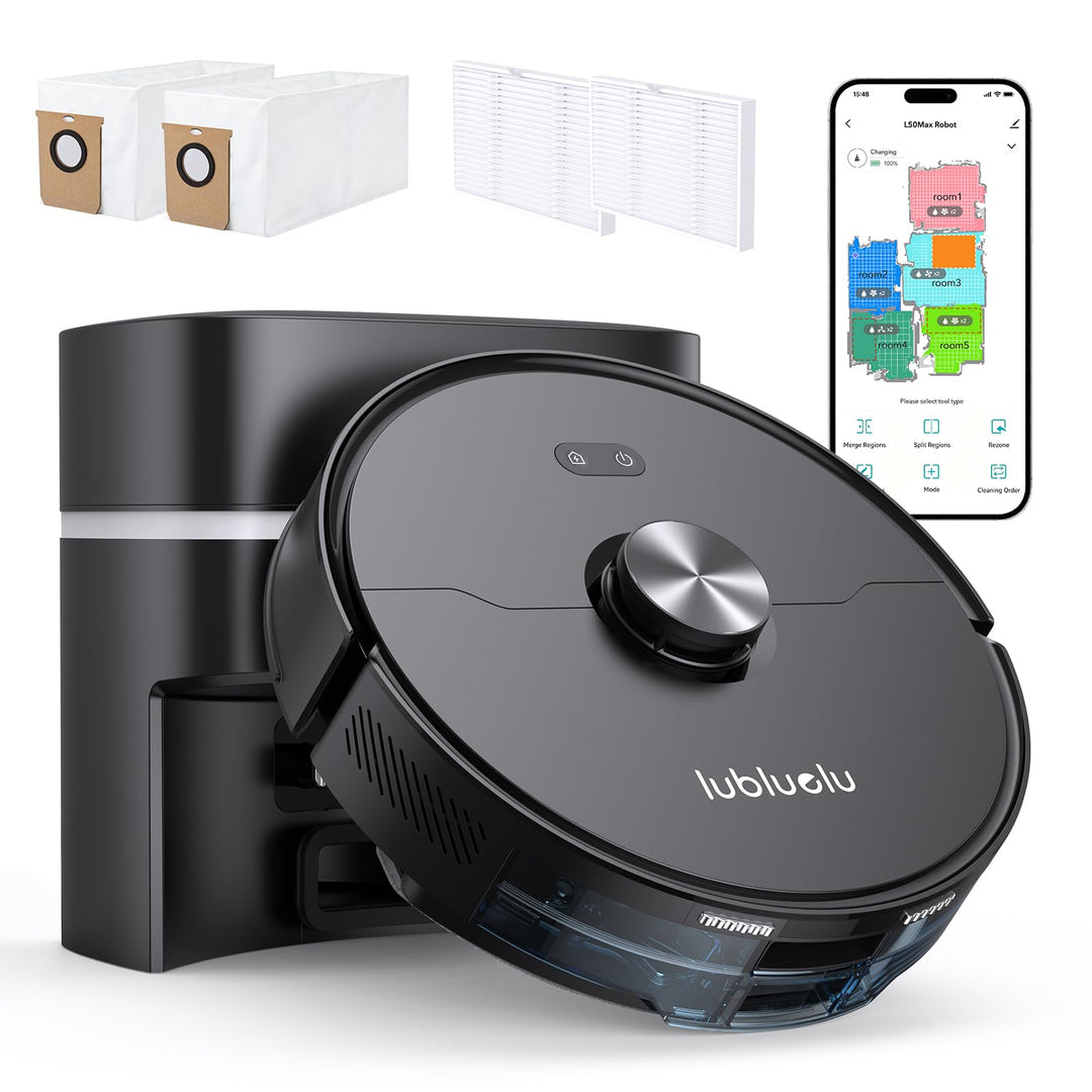 Lubluelu L50MAX Robot Vacuum and Mop Combo, 29700 RPM Brushless Motor for Powerful Deep Cleaning, An
