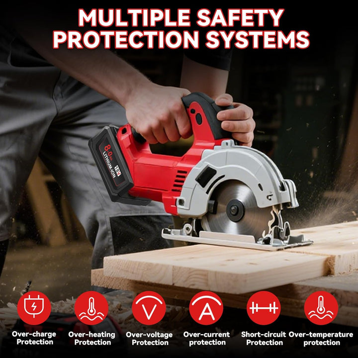 2X 18V 8.0Ah/8000mAh Ersatzakku für Milwaukee M18 + 4A Ladegerät Kompatibel für Milwaukee 18V Akku M