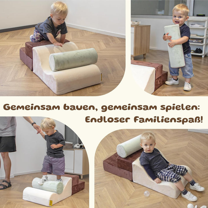 BanaSuper 3 STK Gross Schaumstoff Bausteine für Kinder, XXL Softbausteine Baby zum Klettern & Krabbe