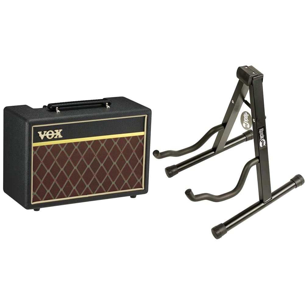 Gitarrenverstärker Vox Pathfinder 10 W &amp; RockJam Universeller tragbarer A-formiger Gitarrenständer f