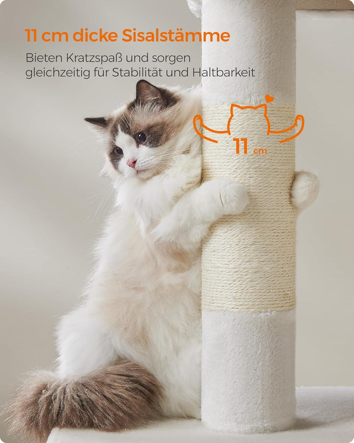 Feandrea Kratzbaum, 101 cm Katzenbaum, XL, Katzenhaus für extra grosse Katzen bis zu 20 kg, grosse P