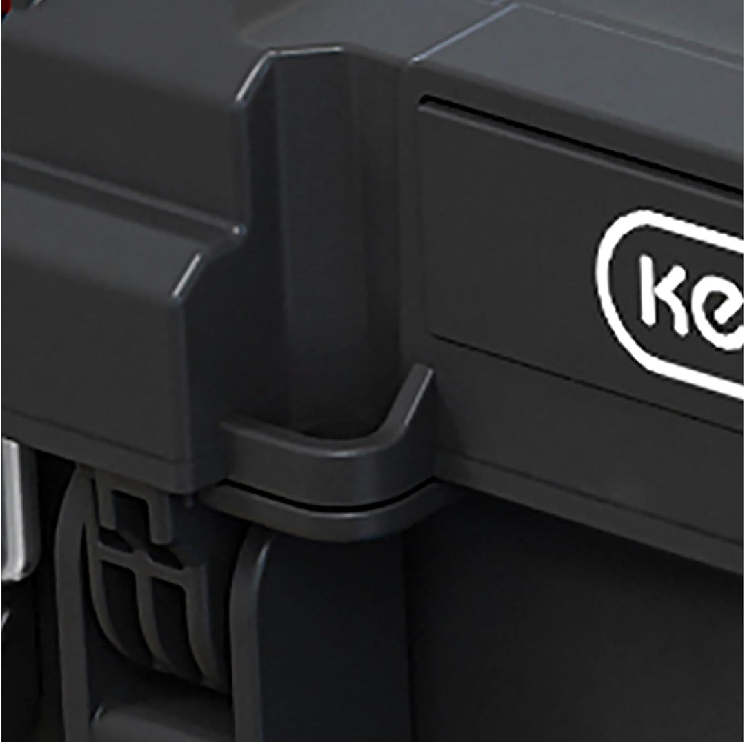 Keter Stack & Roll 253382 Aufbewahrungskoffer für Elektrowerkzeug, robust Aufbewahrungsbox für Elekt